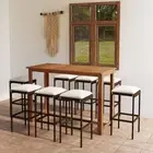 Garden Bar Set 7/9 Piece Patio Table Chair with Cushions Multi Colours vidaXL