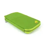 Travel Wallet Passport Holder Zipped Organiser ID Document Protector Cover Green