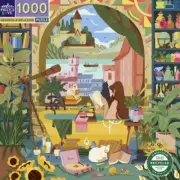 Reading & Relaxing 1000 Piece Jigsaw Puzzle by eeBoo Malin Gyllensvaan