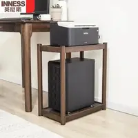 在飛比找momo購物網優惠-【英尼斯】可移動實木電腦主機架 置物架 印表機架