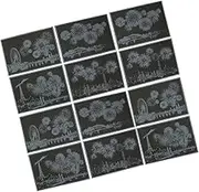 ERINGOGO 12Pcs Night View Scratch Drawing Multicolored Scratch Paper Crafts for DIY Nocturne Art for Creative Doodling and Safe Fun