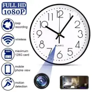 1080P HD IP Wifi CCTV Wall Clock Camera Home Security Nanny Video Recorder AU