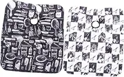 Healvian 2pcs Hairdressing Cloak Salon Cape Polyester Apron for Hair Cutting Dyeing Perming Durable Static Design for Stylists Barbers Black White