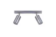 Pillar Light Double Adjustable GU10 Titanium IP44 Rectangular Bar Back Plate