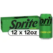 Sprite Lemon Lime Zero Sugar Soda 12 Pack Soft Drinks Soda Cola 12oz Pack of 12