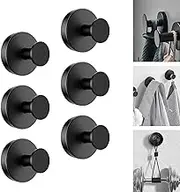 Lxzlsz 6 Pcs Suction Cup Hooks, Stainless Steel Shower Hooks Suction Self Adhesive Towel Hooks Heavy Duty Suction Hooks for Bathroom Kitchen Wall