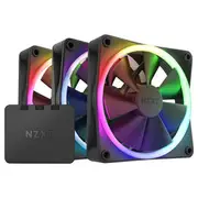 NZXT F120 RGB Fan 120mm PWM Black Triple Pack