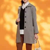 在飛比找momo購物網優惠-【FIORE 花蕾】時尚100%日本羊毛大衣