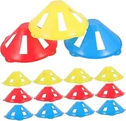ibasenice 15Pcs Soccer Disc Cones for Training Durable Agility Markers for Football Basketball and Sports Activities Training Supplies