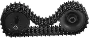 Vaguelly Rc Crawler Robot Tank Tracks Realistic Tank Model Assembly Replacement Wheels for Rc Construction Toys Black