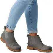 Sorel Z92119 Quarry/Gum 2 Leather Emelie III Chelsea Bootie Size 11 M