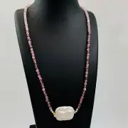 Amethyst Necklace Women Natural Pearl Pendant Necklace Jewelry Accessory Gifts