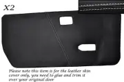 WHITE STITCHING 2X FRONT DOOR CARDS LEATHER SKIN COVERS FITS TRIUMPH SPITFIRE