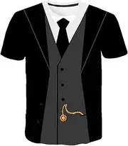 [LAOLIUSN] Tuxedo T Shirts for Men Tux Costume Suit and Tie Tee Shirt Gifts T-Shirt