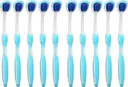 Tongue Brush, Ergonomic Design Silicone Tongue Scraper for Adults Blue