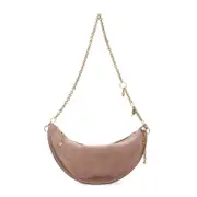 [Chloe] Chloe-Woodrose Pink Suede Calf Leather Icons Shoulder Bag-Donna OS OS