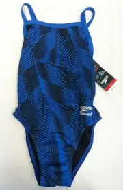 Speedo 7719902 FIERCE Flow Flyback 1-piece Swimsuit endurance+ BLUE [CHOOSE] New