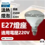【PHILIPS 飛利浦】2入 250W 220V E27 紅外線溫熱燈泡 清面 _ PH070009