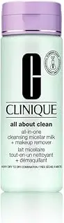Clinique All About Clean All-In-One Cleansing Micellar Milk and Makeup Remover - Dry Skin for Women - 6.7 oz Cleanser, 198.15 millilitre