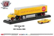 M2 Machines Auto Hauler Coca-Cola 1958 Dodge COE & 1957 Chrysler 300C