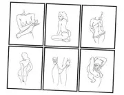 Wall Decor Aesthetic - Line Drawing Wall Art - Minimalist Wall Art Poster Set