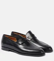 [Loro Piana] Loro Piana Sergio leather loafers AU 7.5 black