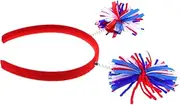 [COOLHIYA] Red White Blue Headband Festival Headdress Party Hair Hoops Festival Headbands Party Headdress Decor Party Hair Ornament Fourth of July Hairband Patriotic Headband Hair Hoops Prop