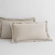 Sheridan Abbotson Linen Pillowcase Pair in Flax/Natural @Sheridan Rewards