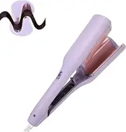Curluxe French Curls Iron, Curluxe Create Frizz-Free French Curls Effortlessly Curling Iron, Wave Curling Iron with 15-Second Heat-Up and Adjustable Temperature for All Hair Types (Purple)