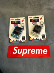 2 Supreme Tetris Mini Blue And Gray Keychain NEW