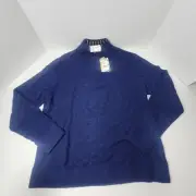 $175 New Robert Graham Men's Navy Blue Rowley 1/4 Zip Sweater Size Large NWT