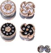 [Gosknor] 4 Pairs of Magnetic Hijab Pins, Versatile without Snagging Women's Magnetic Brooch Pin without Pin Magnetic Clasp Scarf Magnetic Buttons Clothing Scarves Accessories Decoration