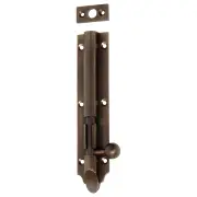 Victorian Barrel Bolt with Long Throw, Atq Brass