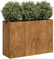 Raised Garden Bed, Elevated Planter Box Plant Container Rusty 120x40x80 cm Weathering Steel