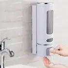 400ml Soap Dispenser Wall Mounted Liquid Bathroom Hand Soap Shower Gel Shampoo>