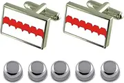 [Select Gifts] Shirt Dress Studs Omsk City Russia Flag Cufflinks