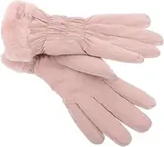 [NULYLU] Women's Thermal Gloves Nut Cap Connectors Winter Gloves Finger ed Instrument Protection Small Pendant Key Chain Wand Accessory Key Chain Skin-Feel Fabric Beige