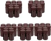 JECOMPRIS 5sets High Temperature Reagent Bottle Drink Bottle with Flask Mini Alcohol Bottles Hydro Nozzle Water Bottle Drinks Refillable Laboratory Sample Bottles Reusable Light Brown 10pcs*5