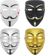 Udekit Hacker Mask V for Vendetta Mask for Kids Women Men Halloween Costume Cosplay