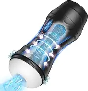 Sucking Male Masturbator Sex Toys – Upgraded Male Sex Toy Automatic Male Masturbators Cup with 10 Vibration & Suction Modes Adult Toys, Mens Penis Pump Stroker Pocket Pussy with 3D Textured for Men