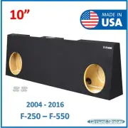 Fits Ford F450 Super Duty Crew-Cab 2004-2016 10" Dual Sub Box Sub Enclosure