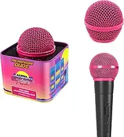 Pink Replacement Steel Mesh Grille Heads For Shure SM58, BETA 58, Dynamic Microphones - Includes Protective Storage Tin Case