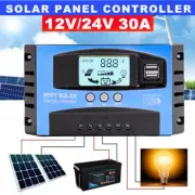 12V/24V Solar Panel Battery Regulator Charge Controller 30A MPPT Auto Tracking