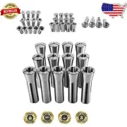 13-Piece R8 Precision Collet Set - High-Grade Steel for Milling Machines
