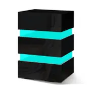 ALFORDSON LED Bedside Table Black