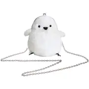 Nevenka Women Cute Chick Plush Crossbody Bag Chic Small Cell Phone Wallet For Girls-White