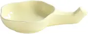 BRIGHTFUFU 1pc Japanese Style Ceramic Chopstick Rest Holder Elegant Yellow Saucer for Dining Table Decor with Creative Design for Sauces and Seasonings