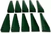 Lego 10 New Dark Green Wedges 10 x 3 Stud Right Pieces