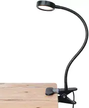 USB Flexible Clip on Light Reading Light Dimmable LED Desk Lamp Color Changeable