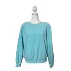 Alfred Dunner Women's Teal Blue Decorative Sweatshirt Rhinestones NWT Petite M